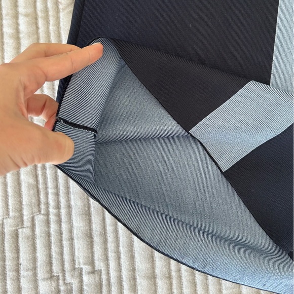 COS Knitted Navy Blue Pants with Color Block Blue Stripes Size S Small GUC - Picture 7 of 9